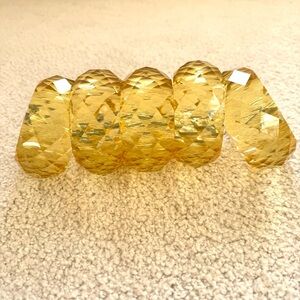 NWT Laila Rowe Faceted Yellow Bangles